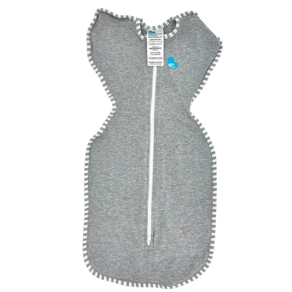 Love to Dream Swaddle Up Original Grey Newborn Baby SwaddleUp Zip Infant